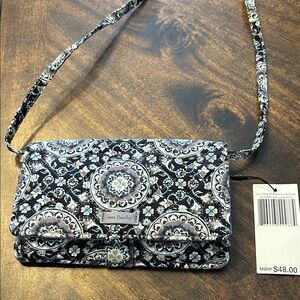 Vera Bradley Black and Gray Crossbody Bag
